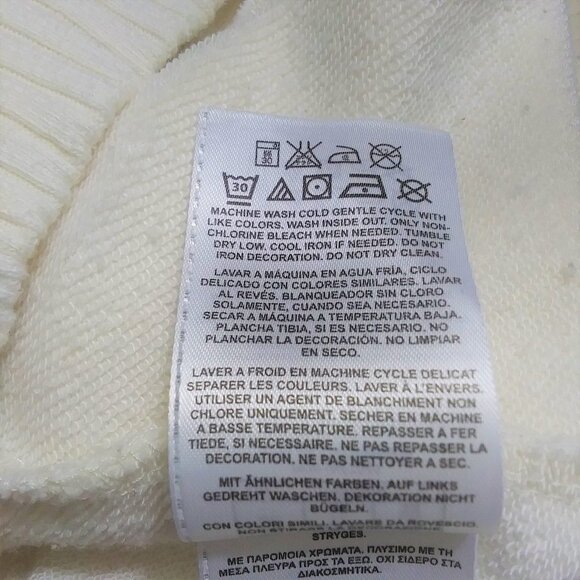 Guess Cream Full Zip Hoodie Button Ribbed Detail - Picture 13 of 13